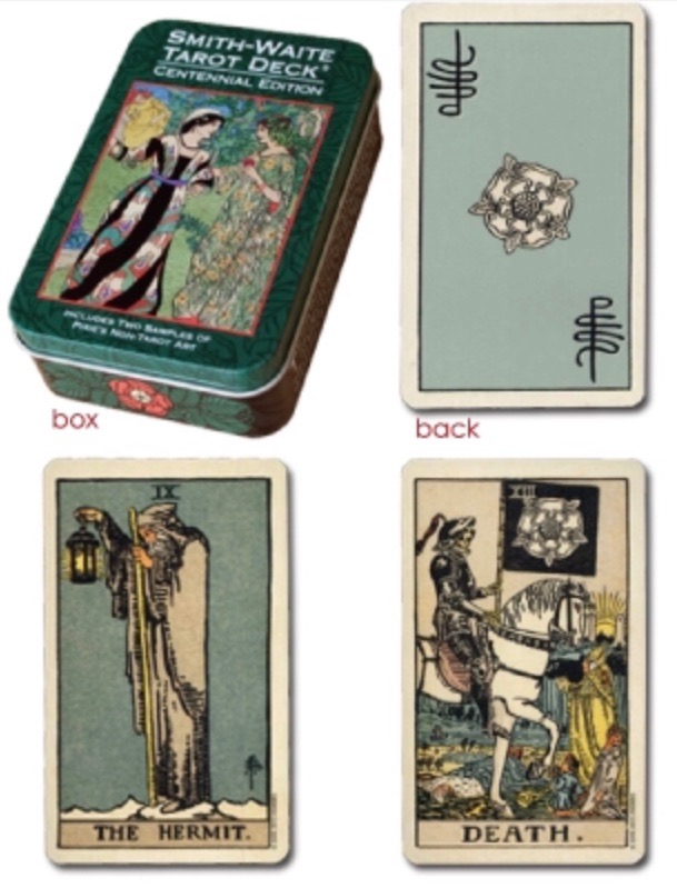 The Smith-Waite Centennial Tarot Deck in a Tin